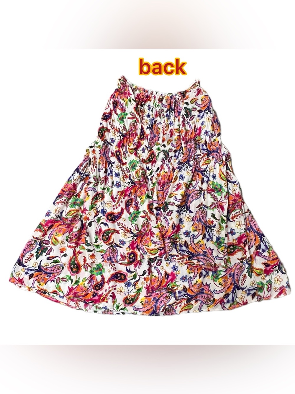Spense Multicolor Plisse Paisley Peasant Blouse Top US Women’s Large EUC - Picture 9 of 9
